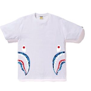 BAPE authentic camo flame side shark tee shirt